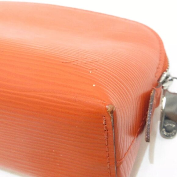 100% Authentic LOUIS VUITTON Pochette Cosmetic Epi Pouch Piment - Picture 4 of 8
